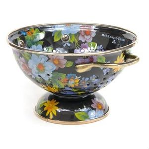 Mackenzie Childs flower market black colander